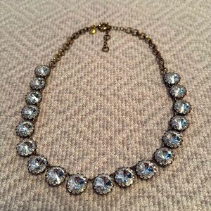 J. Crew Necklace Excellent Brulee Clear Rhinestone Crystal Statement